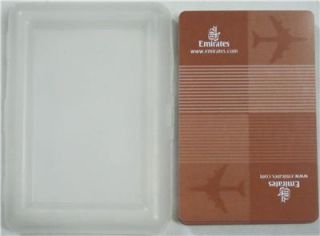 emirates airlines brown playing cards