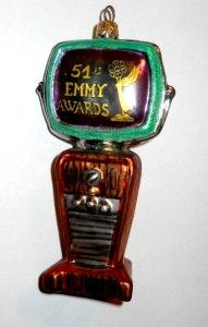 Radko Vtg Retro 51st Emmy Awards 1979 Xmas Glass Ornament
