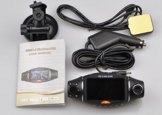 Dual Lens Camera Vehicle Car DVR Recorder GPS G Sensor Blackbox Night