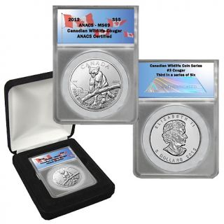 2012 MS69 ANACS Canada Cougar $5 Silver Coin