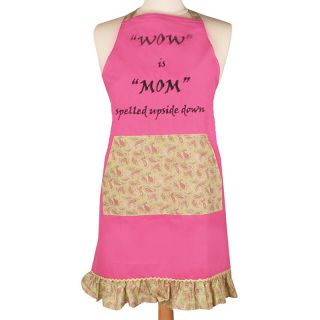 Wow is Mom Spelled Upside Down   Kitchen Apron