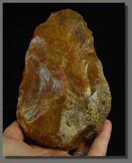 Large Lower Acheulean Flint Cordiform Bifacial Handaxe, France