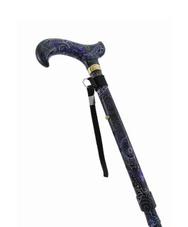  Paisley Adjustable Derby Handle Folding Cane by THINGS2DIE4