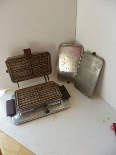  Wood Montgomery Ward Electric Waffle Iron Converts Into Griddle