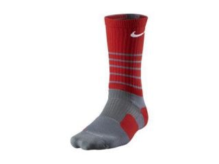 Nike Platinum Elite Basketball Crew Socks L 8 12 Steel Grey Red SX9925
