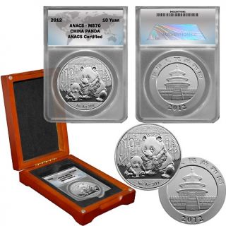2012 ANACS MS70 Silver Panda Coin from the China Mint