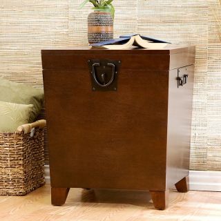 House Beautiful Marketplace Espresso Pyramid Trunk End Table
