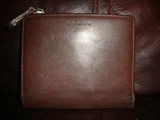 Brown Vintage Leather Coach Wallet Coin Purse