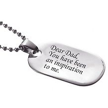 Stainless Steel Double Dog Tag Engravable Cross Pendant