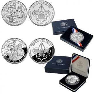  Coins 2010 BU & Proof Boy Scouts of America Silver Dollars