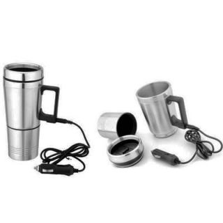Large Stainless Steel Electric Heated Cup 12V Car Travel Mug