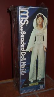Vintage 1975 Walco MS Wendi Beaded Sequin Doll Kit