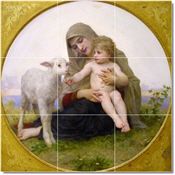 Top 20 Famous Mother Child Painting Tile Mural Ceramic