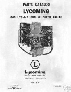  Lycoming Parts Catalog Vo 540 Series