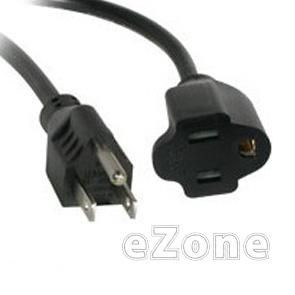 5M 16AWG 3 Prong AC Power Extension Cord Cable