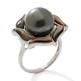 Designs by Turia 11 12mm Cultured Tahitian Pearl and Mother of Pearl