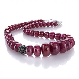 rarities ruby and black spinel 18 14 ball necklace d 20120926122319303