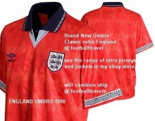 XL XXL England Umbro Retro Away 1990 Shirt Jersey Soccer Football
