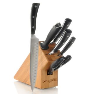  piece forged steel cutlery with bamboo block set rating 15 $ 89 95