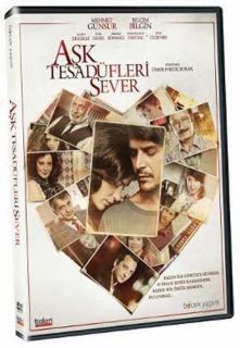 ASK TESADUFLERI SEVER ENGLISH FRENCH SUBTITLES TURKISH DVD NEW