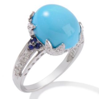  Rings Fashion Sleeping Beauty Turquoise, Blue Sapphire and Diamond 14