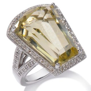 Ramona Singer 14.31ct Lemon Quartz and Diamond Sterling Silver Ramona