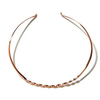  Twisted Front Copper Collar 16 1/2 Necklace