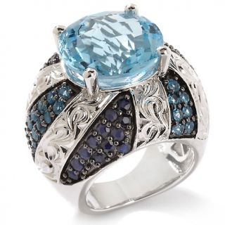  Jewelry Rings Gemstone Yours by Loren 14.26ct Topaz and Sapphire Ring