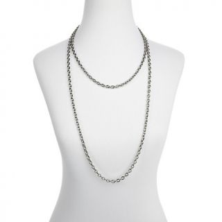 stately steel double strand cable link 36 14 necklace d 00010101000000