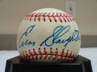 Enos Slaughter Signed ONL Baseball PSA DNA Auto Autograph