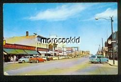 Escanaba MI Downtown 1952 Ford 1956 Chevy Stores Bank