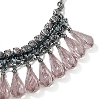 Grayce by Molly Sims Stone Drop 18 1/2 Fringe Necklace