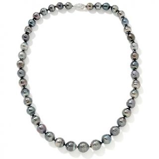  Pearls 8 10mm Cultured Tahitian Pearl Sterling Silver 18 Necklace