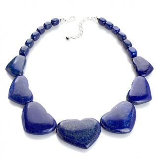  Necklaces Beaded Jay King Lapis Beaded Heart Shape 19 1/4 Necklace