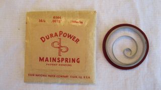 Elgin Mainspring Size 16s Factory number 6164 .0075 DURAPOWER 572 573