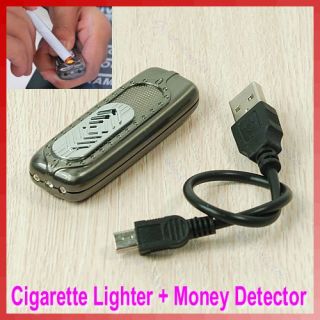 Environmental Electronic Rechargeable USB Cigarette Lighter + Money
