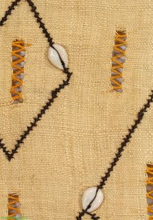 Kuba Raffia Textile Openwork and Cowrie Shells African
