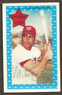 1971 Kelloggs Mike Epstein 34 Senators EXMT Minor Blemish BK $13 50
