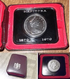 MANITOBA 1870 1970 DOLLAR ELIZABETH II D G REGINA in original box