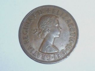 1966 British One Penny Coin Elizabeth II WC 14