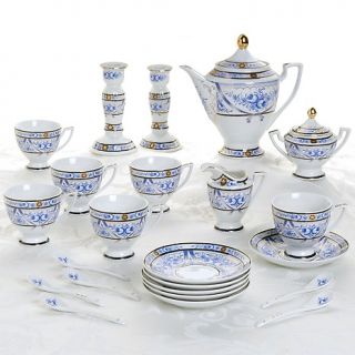 Sorelle Blue Meissen 25 piece Porcelain Tea and Coffee Set