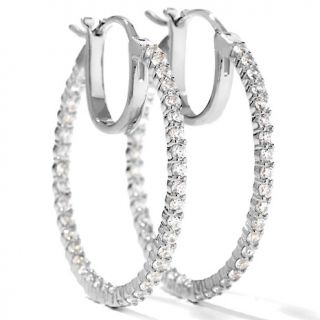 52ct Absolute™ Inside Outside Round 30mm Hoop Earrings