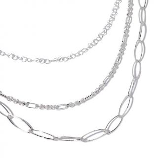 Sterling Silver Multichain Link 22 Necklace
