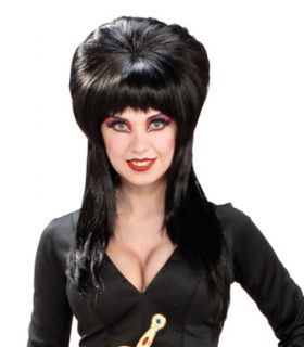 elvira black wig for halloween costume