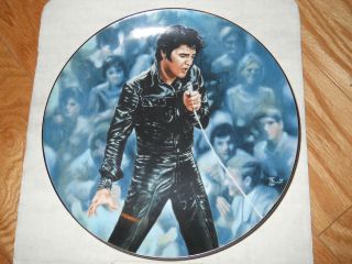 Elvis Collector Plate 68 Comeback Special SN 1253E 1990 with COA
