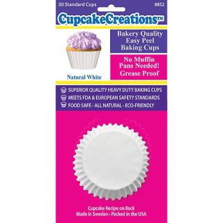  Decorating Cupcake Creations Baking Cups 32 pack   Natural White