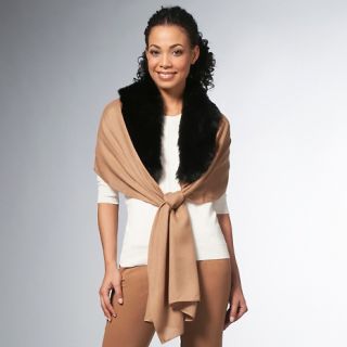  woven scarf with faux fur collar note customer pick rating 31 $ 5 00