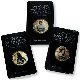 Star Wars 24K Gold Plated Coin Trio with AutoShip