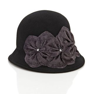 Frosting by Mary Norton Pleated Flower Wool Cloche