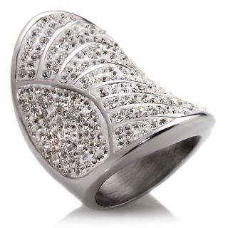  steel crystal concave fan ring rating 31 $ 39 95 s h $ 5 95 size 6